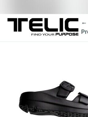 TELIC Mallorca Double Buckle Recovery Slide Sandals Black Unisex M / Women 8–8.5